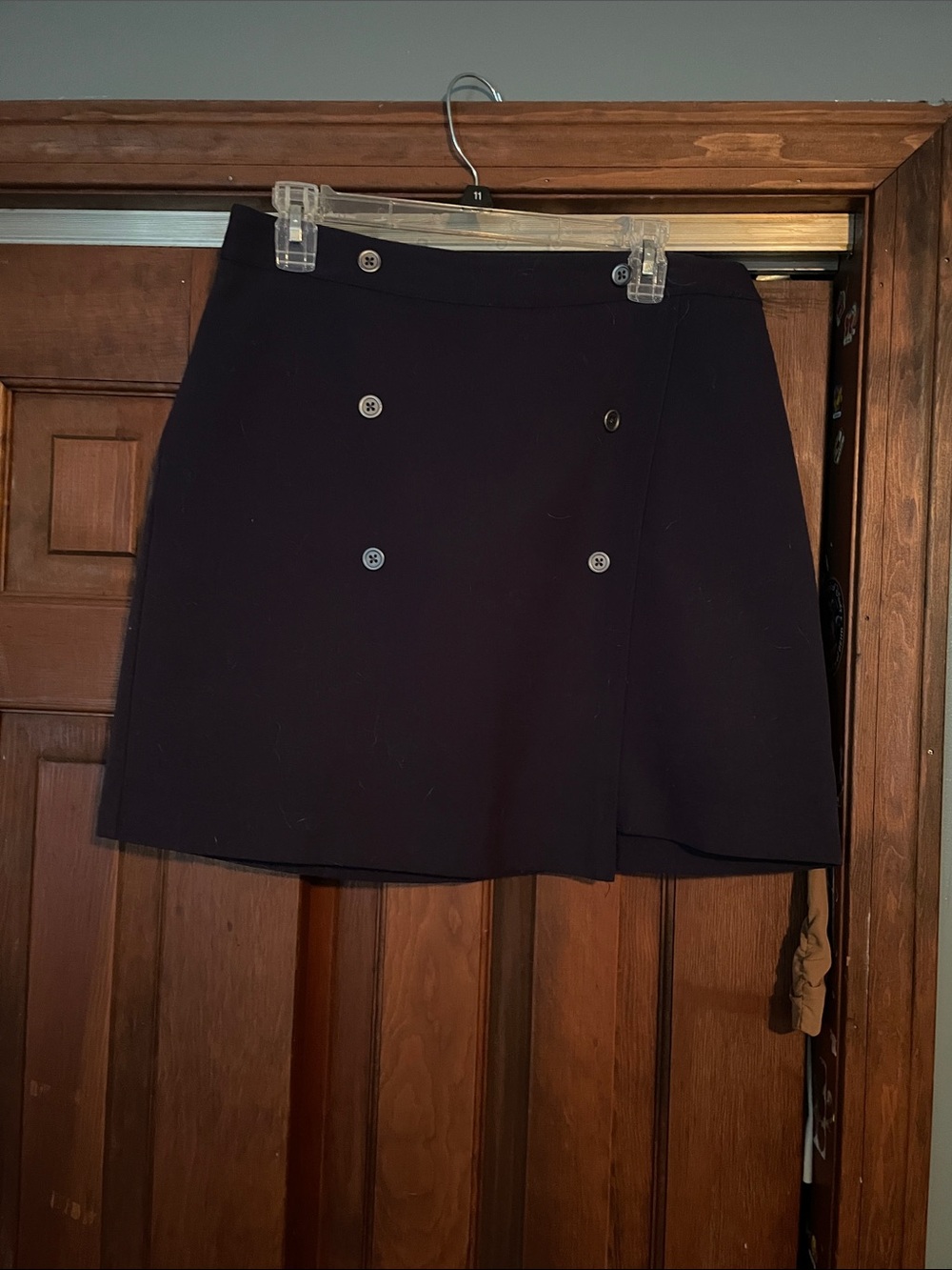 Banana Republic Navy Double-Breasted Mini Skirt